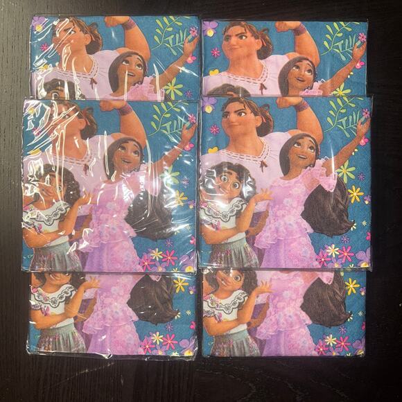 New Set of 6 - 96 Total Disney Encanto Luncheon Napkins 12 7/8" 2-Ply - Picture 1 of 4